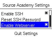 Enable Webserver